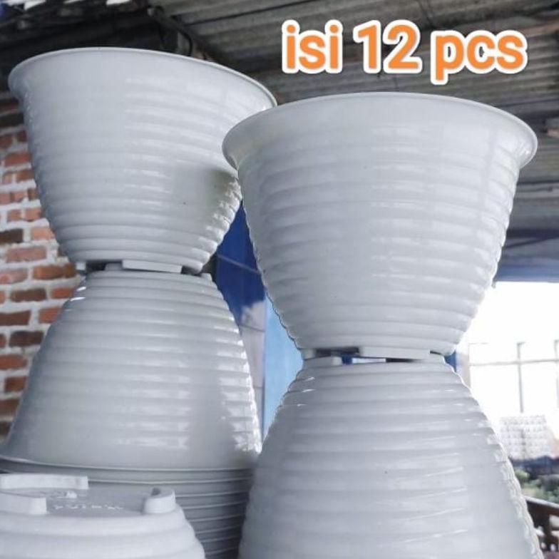 Promo Cod Ya Kak 12Pcs / Pot Tawon 25 Putih Perlusin Grosir 1/2 Lusin Pot Bunga Model Tawon Ukuran 2