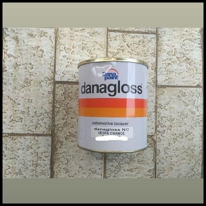 TERLARIS CAT VESPA DANAGLOSS WARNA VESPA ORANGE ORIGINAL BARU SEGEL 