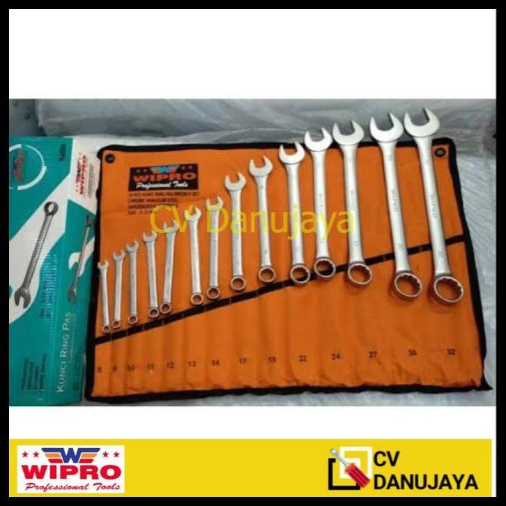 GRATIS ONGKIR KUNCI RING PAS WIPRO KILAP SET 8-32MM 