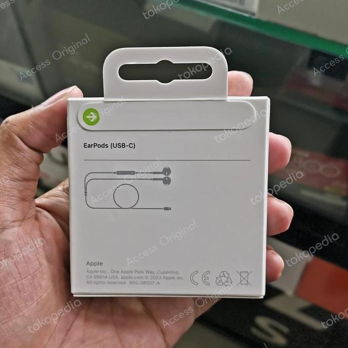 Handsfree Earphone Headset Earpods Iphone 15 Pro Max Plus Type C Ori Terlaris