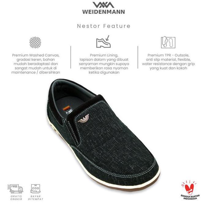 Sepatu Slip On Canvas Casual Pria Weidenmann (Nestor 05)