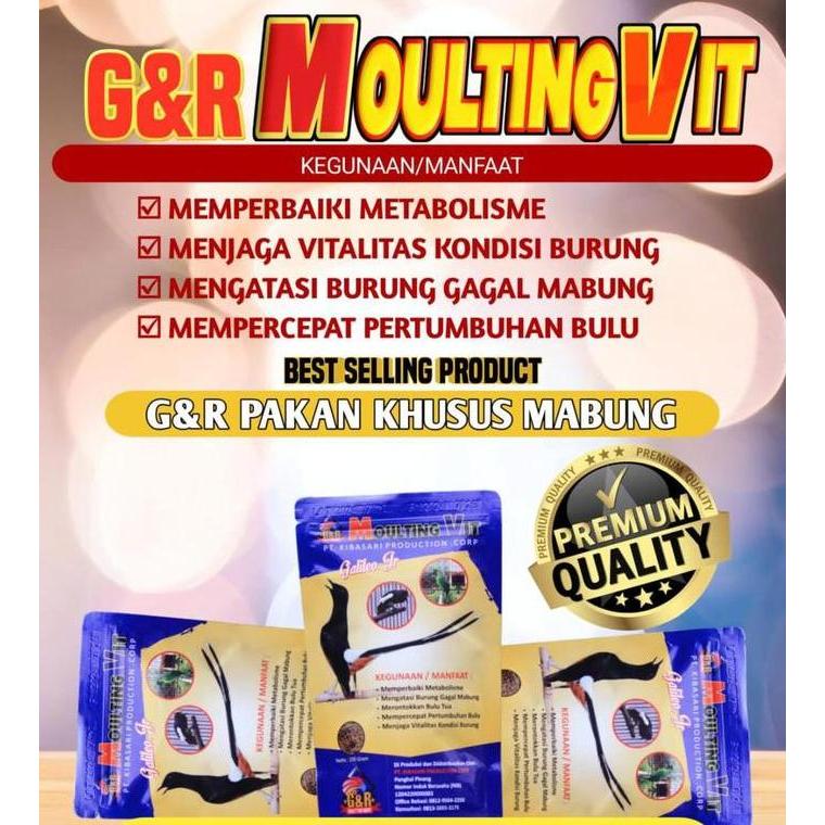 Tqs Pakan Burung Voer G&R Moulting Vit Voer Gnr Moulting Vit Voer Mabung Burung Kicau Murai Cendet