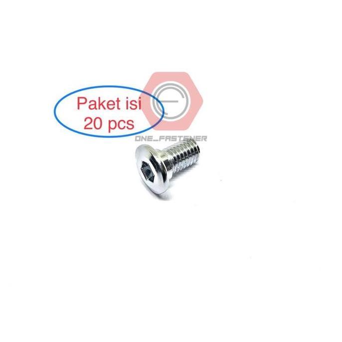 20 Pcs Baut Disc Cakram Piringan Klx Chrome 150 Dtracker M8X15 Kawasaki L6 Asli