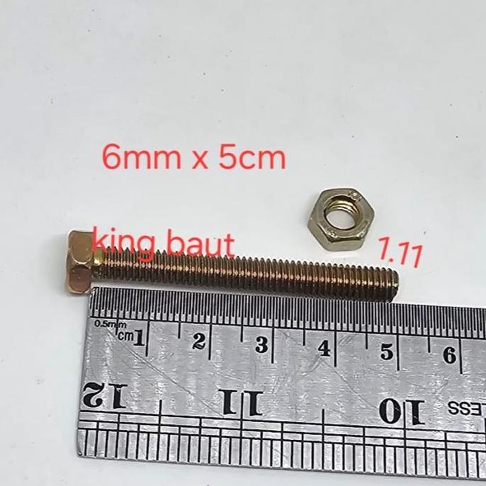 Baut 10 + Mur (6Mm) X 5 Cm Terbaru