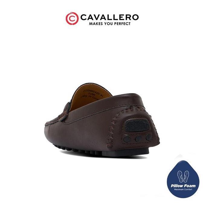 Sepatu Pria Loafers casin Cavallero Turk Dark Brown Flat Shoes