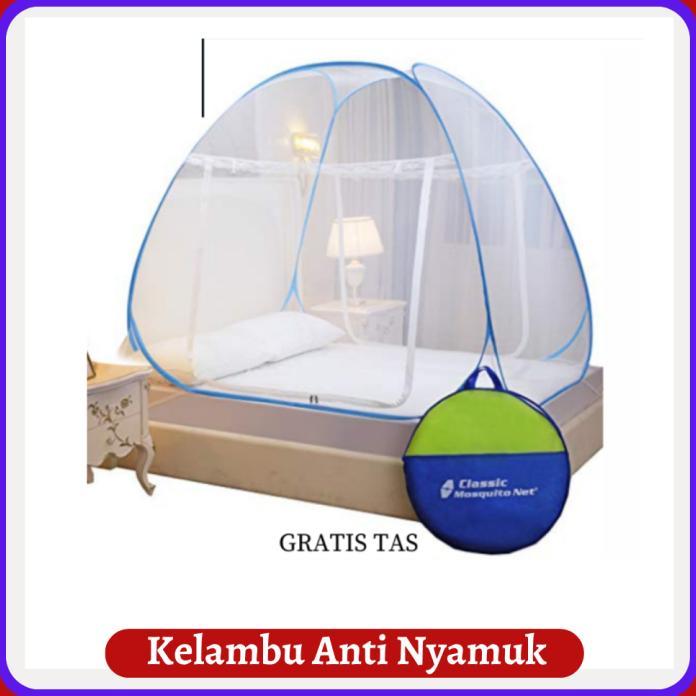 Kelambu Butterfly 100% Ori / Kelambu Tempat Tidur Dewasa Portable 2 Pintu Resleting Bawah Bolong/Kel