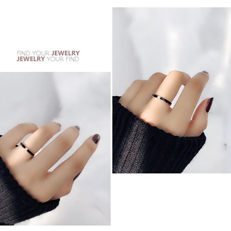 Exclusive` InsCincin Titanium Wanita Korea Anti Karat Dan Luntur Mewah Stainless Steel Aksen Berlian