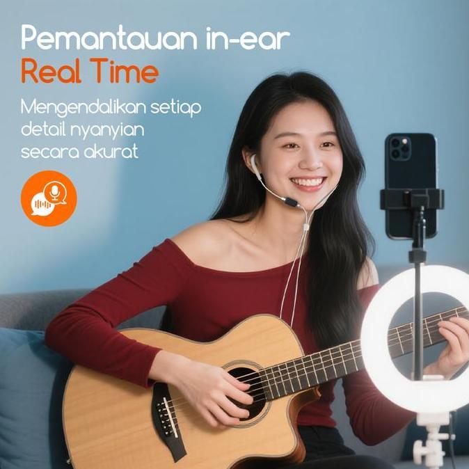 Bahreee_ - Bonkyo Km8 Headphone Soundcard Karaoke Bluetooth 5.3 Reverb Real-Time Voice Changer Recor