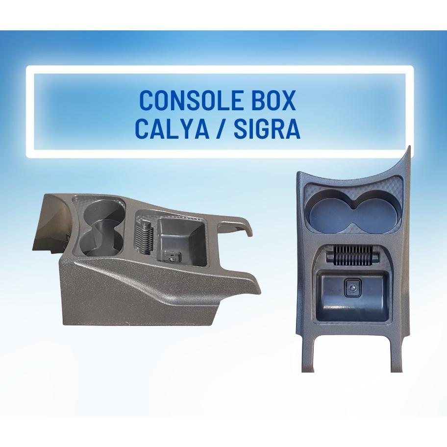 CONSOLE BOX MOBIL CALYA SIGRA TENGAH HITAM ORGANIZER MOBIL