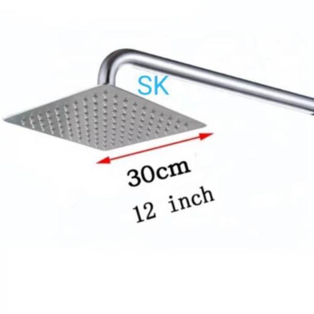 Wall Shower Kamar Mandi Minimalis Stainles 12 inch - Shower Tanam Tembok  Kamar Mandi