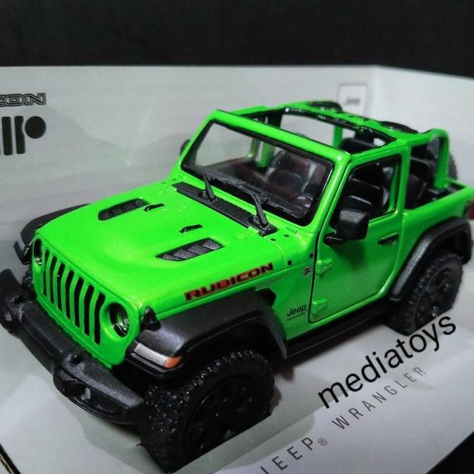 diecast kinsmart jeep wrangler rubicon . hijau