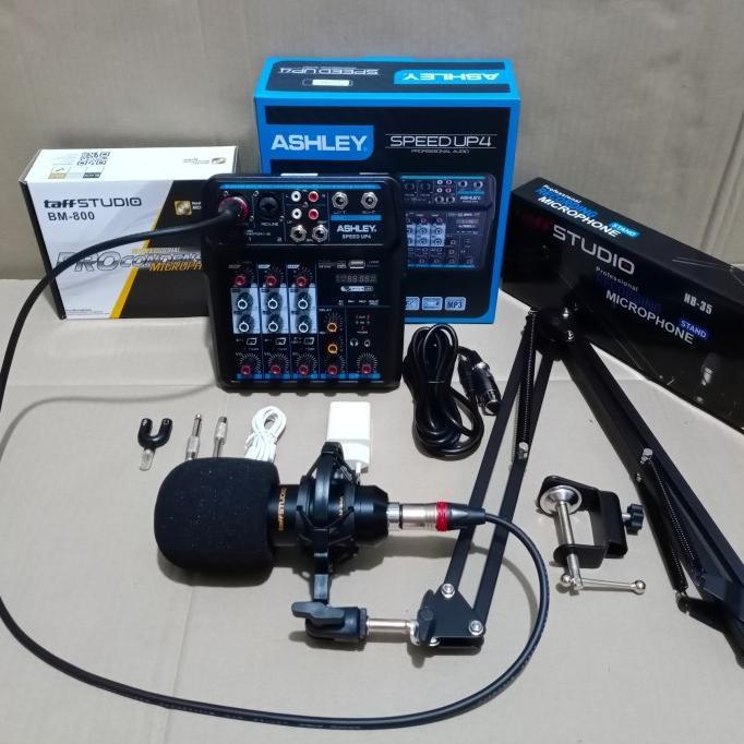 Paket Podcast 1 Mic BM 800, Soundcard, Mixer