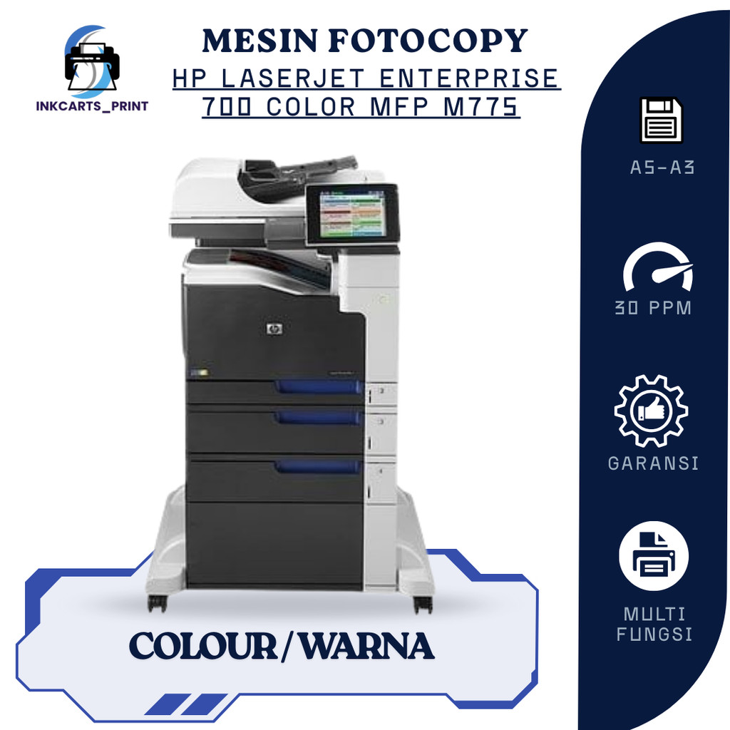 HP LaserJet Enterprise M775 Printer Laser Warna A3 Print Scan Copy Kantor