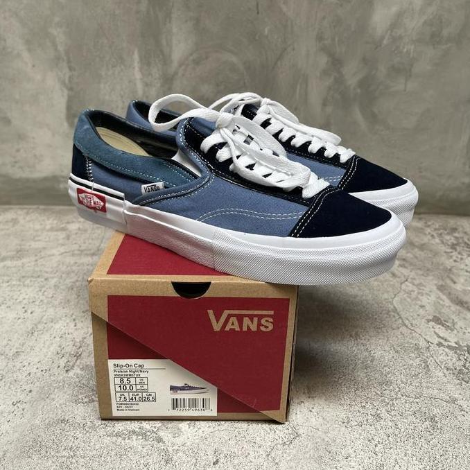 Vans Slip On Cut And Paste Navy Orinal - Vans Slip On CAP