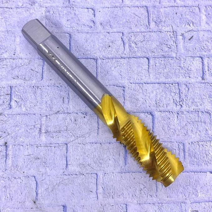 Tap M16 x 2 SP tin coating baru..Tap M16x2 Spiral HSS