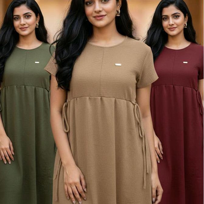 Unik Paket Usaha 100 Dapat 3 Pcs   Dress  Wanita Kekinian Bahan Crinkle Airflo Premium Cantik Nyaman