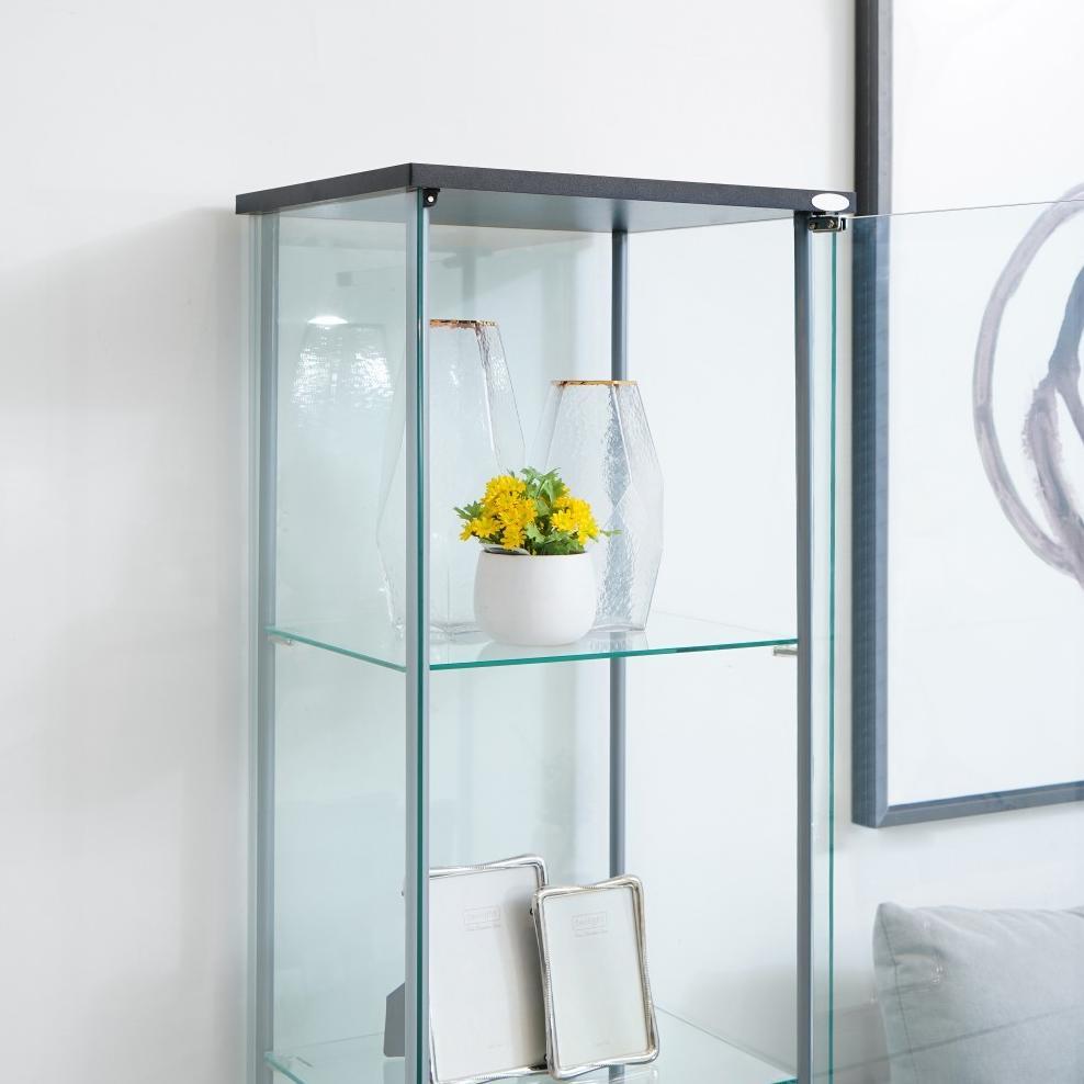 Informa Newvy Curio Lemari Pajang 4 Tingkat - Hitam Display Cabinet Kabinet Koleksi Pajangan Furnitu