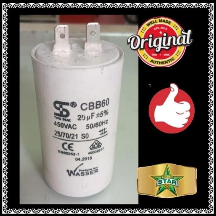 TERLARIS CAPASITOR 20UF POMPA AIR JET PUMP WASSER PC-380E/EA PW-381E/EA 