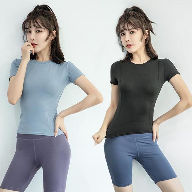 Baju Senam Gym Yoga Wanita Baju Kaos Pakaian Olahraga Sport Wanita - BJ1137