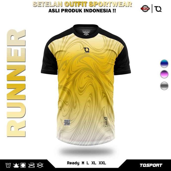TQSPORT Jersey HYPERBLAZE Baju Olahraga Pria Wanita Senam Fitnes Zumba Aerobic Cewek Pakaian Lari Gy