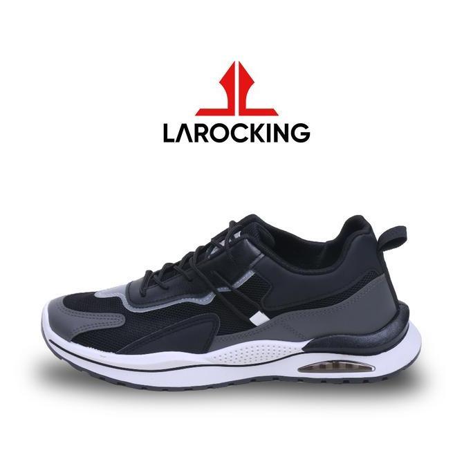 Larocking - Phoenix Hitam Abu | Sepatu Sneakers Casual Gym