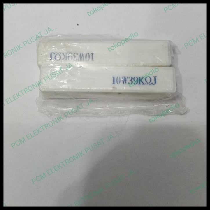 TERLARIS 1744 RESISTOR R10W R 10WATT 10 WATT 39KRJ 39K 39KOHM 10W39KRJ KERAMIK 