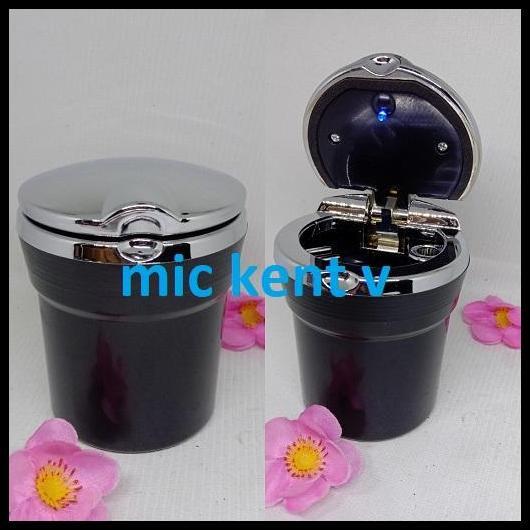 HOT DEAL ASBAK MOBIL LED/ASBAK ROKOK PORTABLE HITAM CHROME MOBIL VIOS