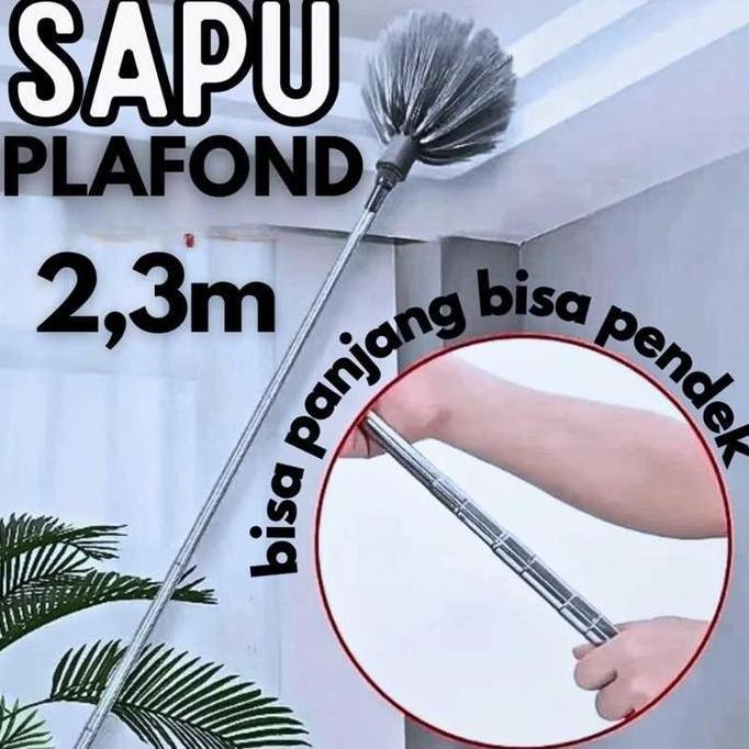 Bersih- Sapu Sawang Plafon Sarang Laba Atap Langit Langit Rumah Panjang Retractable 2.3M