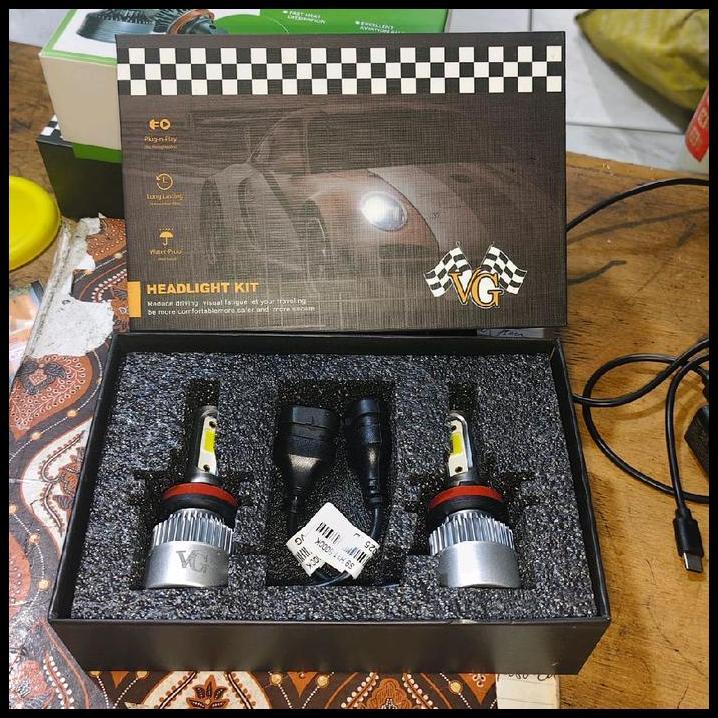 BEST DEAL BOLHAM LAMPU LED MOBIL UNIVERSAL H11 / H16 / H 8 / H19 WATT 6000 KELVIN  2 PCS PUTIH MEREK