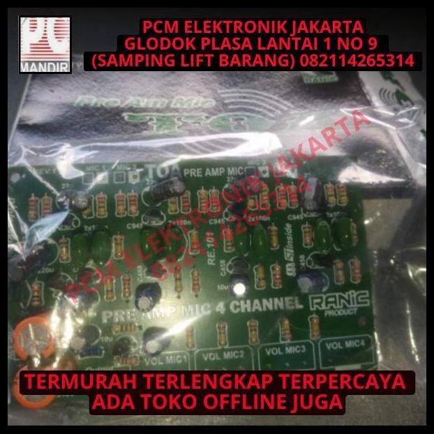 TERLARIS KIT PENGUAT MIC PREAMP PRE AMP AMPLIFIER TOA 4 CHANNEL 4CHANNEL 