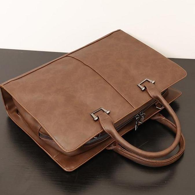 Leather Concept PETRAL Tas Selempang Kulit Pria Tas Kerja Kulit Cowok Tas Kerja Pria Hitam