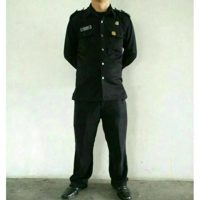 seragam  safari baju safari hitam stelan safari hitam lengan pendek panjang seragam safari baju secu