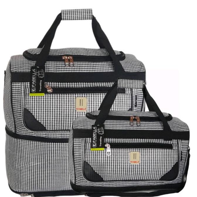 Ihappy- Tas Pakaian Fabella Tasl Tingkat Tas Travel Besar Tas Jalan Jalan Tas Mudik Tas Multifungsi 