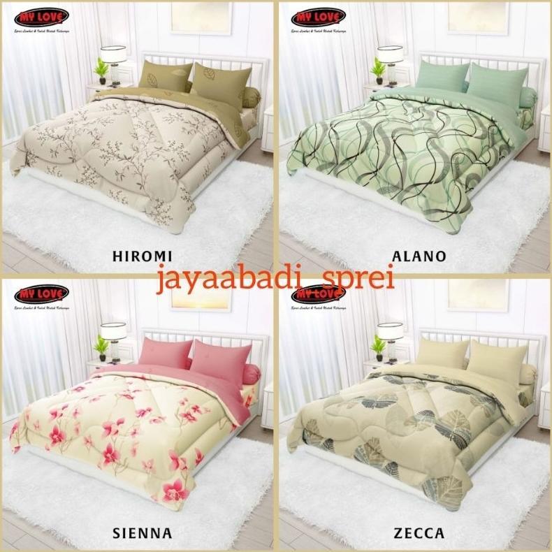Bedcover Bed Cover Set My Love Sprei Size 180x200 dan 160x200 Tinggi 30cm