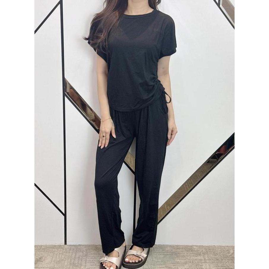 Grgd- Setelan Serut Lengan Pendek / One Set Wanita Serut