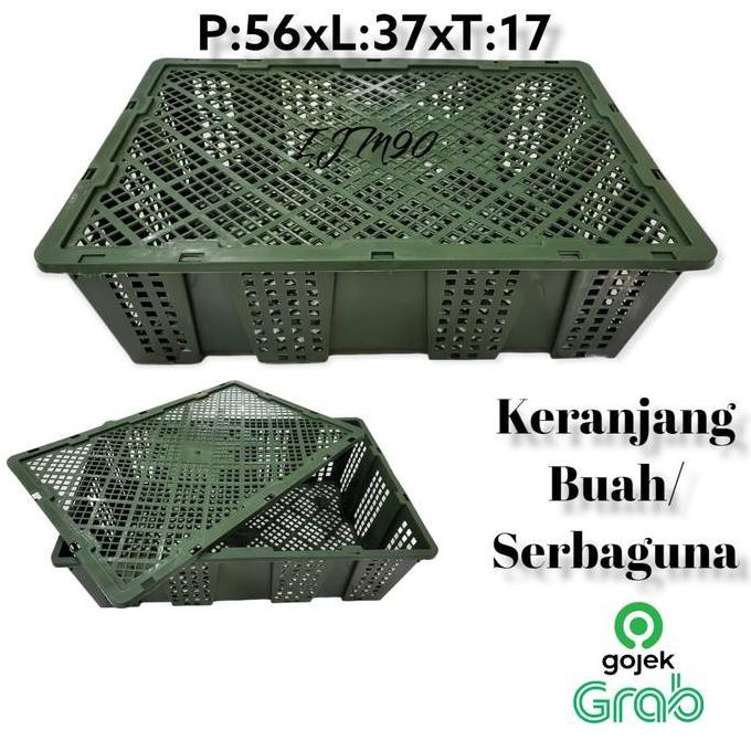 KERANJANG BUAH SERBAGUNA DENGAN TUTUP PLASTIK