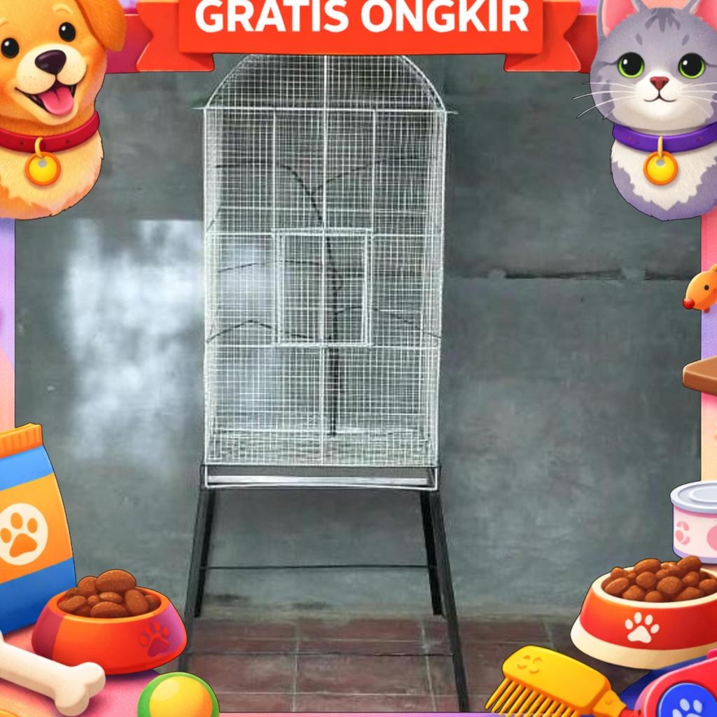 Kandang Burung Kotak Kawat Ram Utk Burung Parkit Love Bird Dll