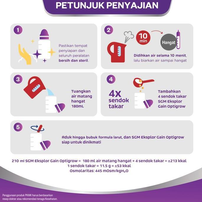 Cod,Bisa- Sgm Gain Optigrow 1+ Vanila 400G Susu Pertumbuhan Anak Rasa Vanila