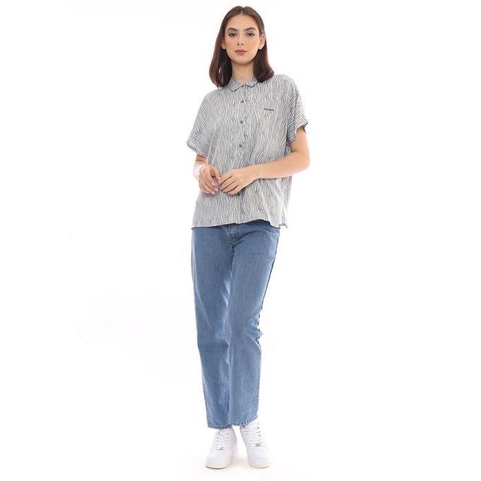 Awet Planet Surf Clothing Kemeja Lengan Pendek Wanita Kinan Shirt New 223K Planet Surf