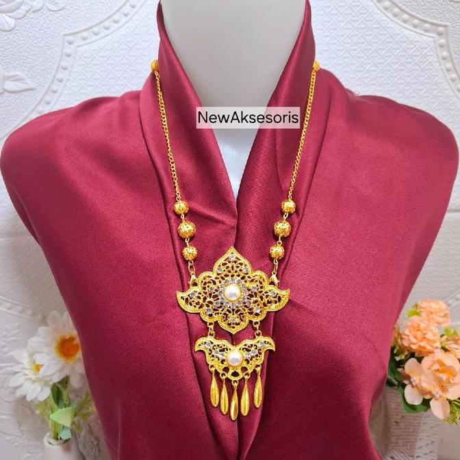 Cod,Bisa- Aksesoris Etnik Aloy Rodium Chrom Masdesign Exclusive Pengantin Minang Kalung Bugis