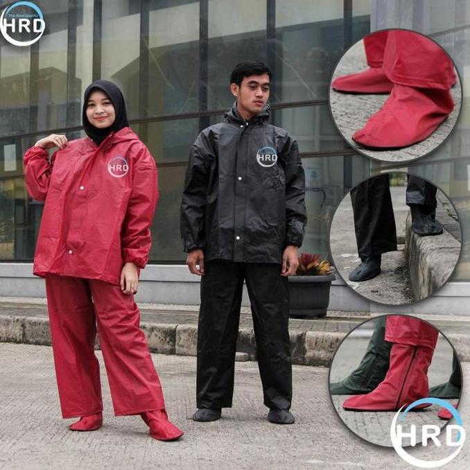 Thebest- Promo Jas Hujan Pria Wanita Hrd Lengkap Jas Sepatu