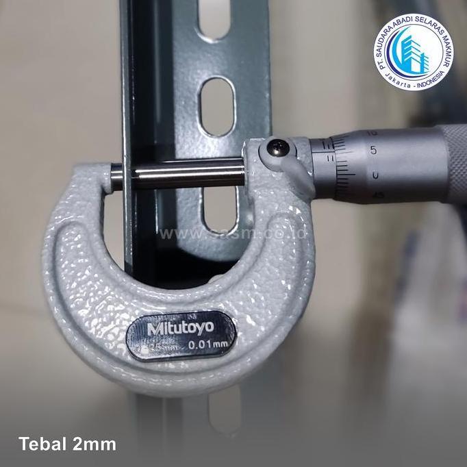 Blokx- Rak Siku Lubang Besi / Besi Siku Lobang (2.1Mm) 3 Meter