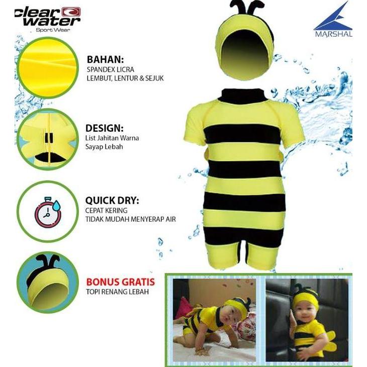 Baju Renang Anak Diving Lebah