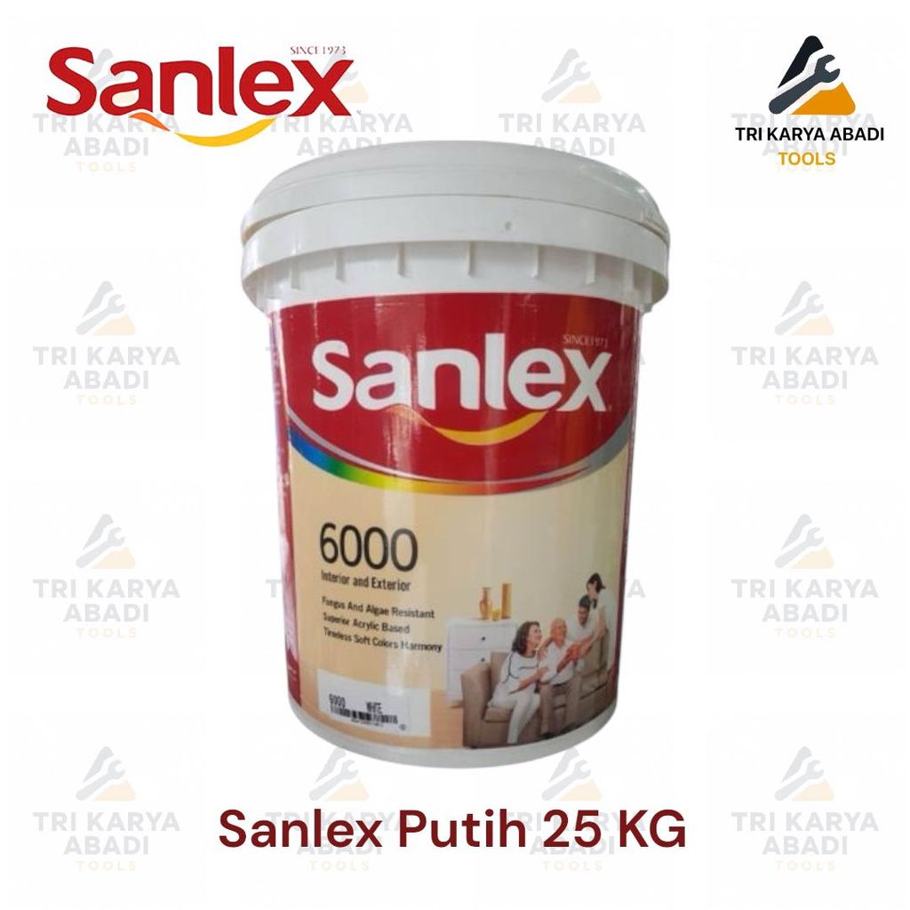 Limaukuit_Space Sanlex 6000 Cat Tembok Interior Eksterior 25 Kg Putih