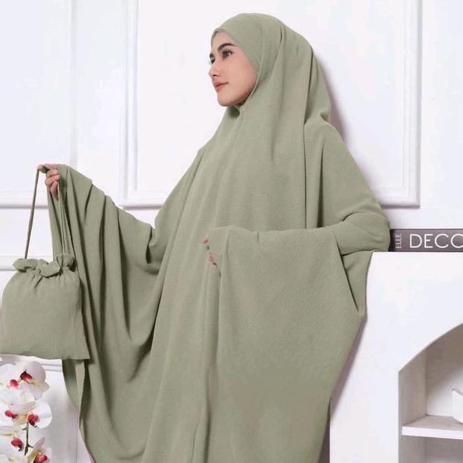 BEST SELLER (BISA COD) MUKENA DEWASA JUMBO MUKENA LESTI 3IN1 VIRAL BAHAN CRINKLE AIRFLOW PREMIUM POL