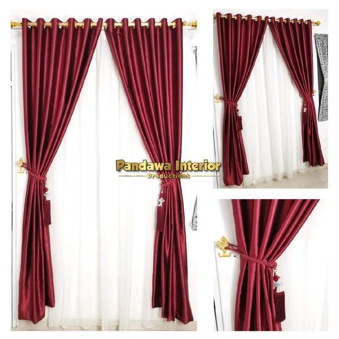 Gorden blackout polos embos merah