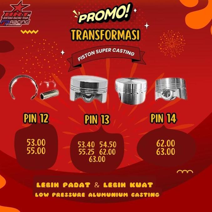 Bang_kopai - Piston Super Casting BRT PIN 13 Piston 53.4/54.5/55.25/62./63. MM