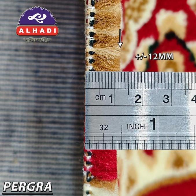 Alhadi Karpet Sajadah Masjid Turki PERGRA 120 x 600cm, Tebal 11 mm dan Halus (TERBAIK) (TERBARU) (TE