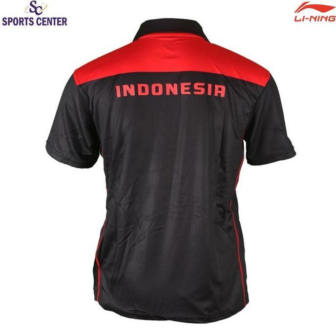 New Kaos Polo Badminton Lining Player Sea Games Edition APLSB81 Black (TERBAIK) (TERBARU) (TERMURAH)