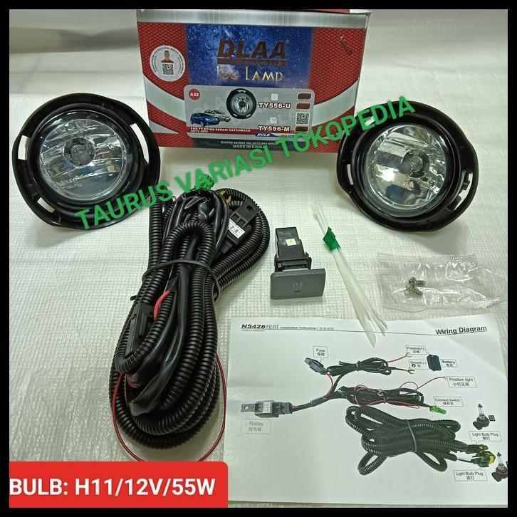 TERBARU FOGLAMP/LAMPU KABUT MOBIL BUMPER DEPAN ETIOS VALCO 